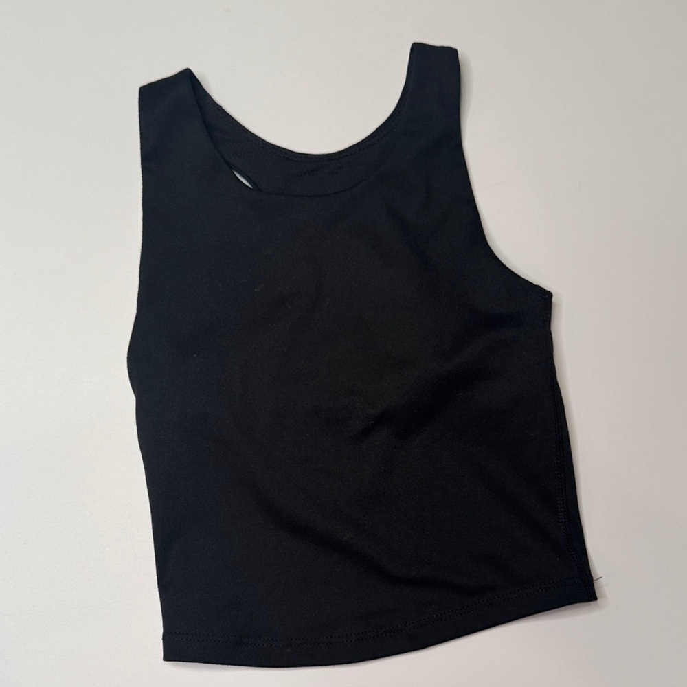 Black athletic Tank with built in sports bra